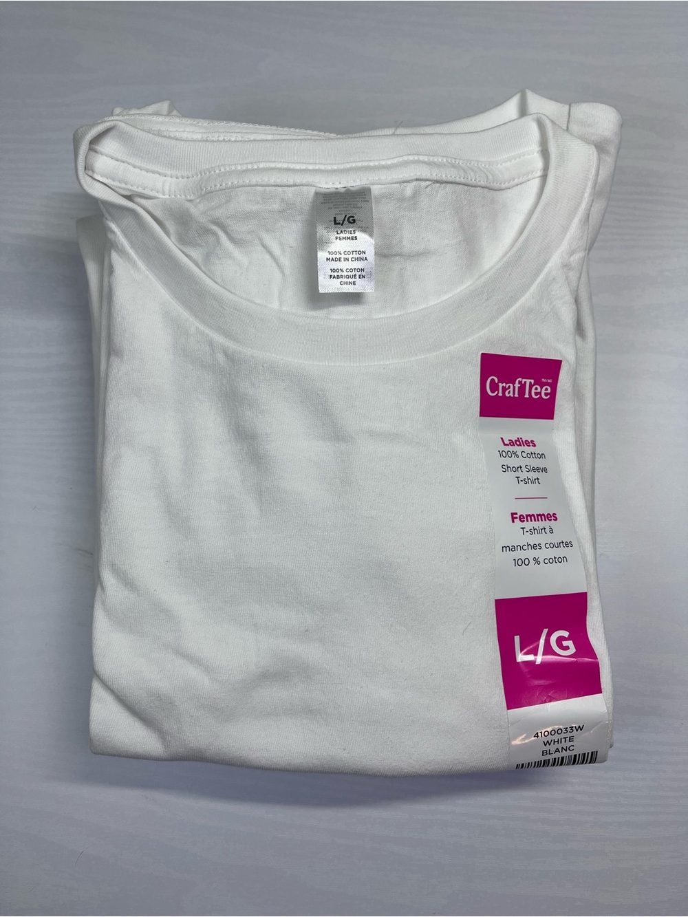 CRAFTEE Ladies Crew Neck T-Shirt, L